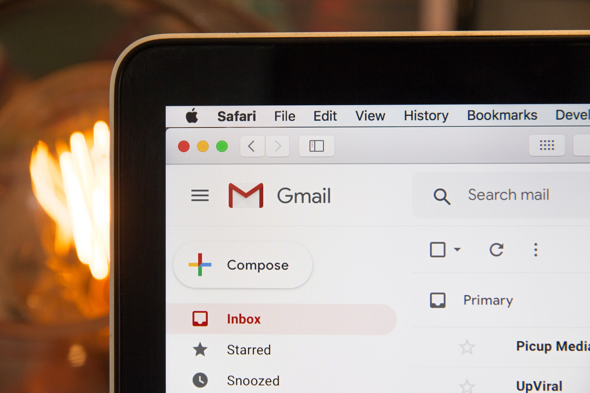 gmail on laptop
